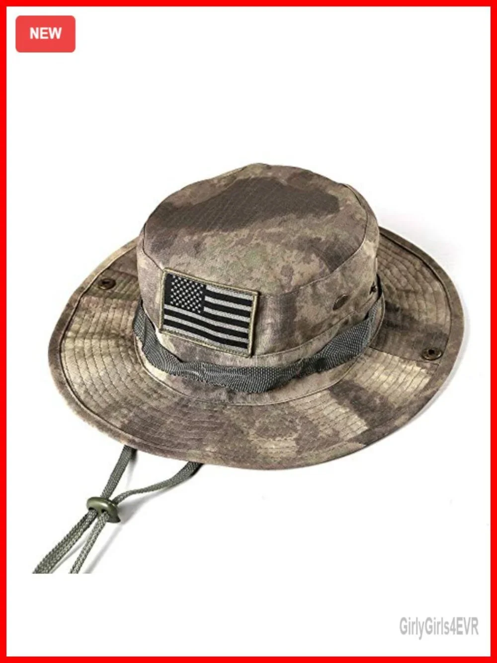 Boonie Hat Wide Brim Mesh Sun Fishing Hat Adjustable Chin Strap Lightweight